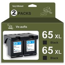 Cartucho de tinta VE-aufis 65XL preto, pacote com 2 unidades, compatível com HP Cartucho de tinta VE-aufis 65XL preto, pacote com 2 unidades, compatível com HP
