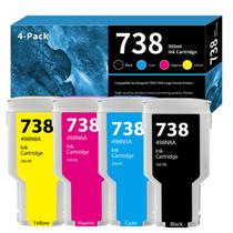Cartucho de Tinta Vylent 738 300ml Kit com 4 para DesignJet
