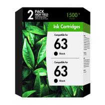 Cartucho de Tinta WOWTONER 63XL Preto de Alto Rendimento - Kit com 2 Cartucho de Tinta WOWTONER 63XL Preto de Alto Rendimento - Kit com 2