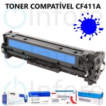 Cartucho de Toner 411A CF411A 411 Cyan Compatível para M477FDW M477FNW M477FDN CIANO - Premium