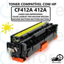 Cartucho de Toner 412a Cf412a Cf412 412 Amarelo Compatível M452dw M452dn M477fdw M477fnw Novo Cartucho de Toner 412a Cf412a Cf412 412 Amarelo Compatível M452dw M452dn M477fdw M477fnw Novo