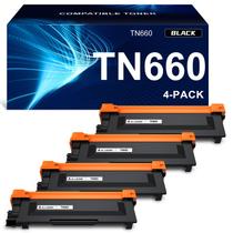 Cartucho de Toner Compatível TN660 TN630 Substituição para Brother TN660 TN-660 TN630 TN-630 Toner Preto de Alto Rendimento para Impressora Brother HL-L2300D HL-L2380DW MFC-L2700DW DCP-L2540DW Pacote com 4 Toners