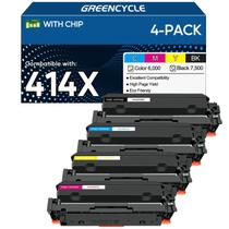 Cartucho de Toner Greencycle 414X Kit com 4 Unidades com Chip Cartucho de Toner Greencycle 414X Kit com 4 Unidades com Chip