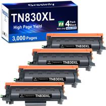 Cartucho de toner GRESINLY TN830XL TN-830 XL preto, pacote com 4 Cartucho de toner GRESINLY TN830XL TN-830 XL preto, pacote com 4