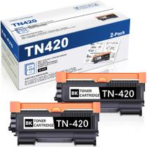 Cartucho de toner HIGCOR TN420 TN-420 preto, pacote com 2 unidades Brother