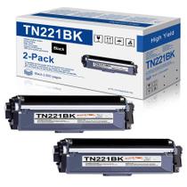 Cartucho de toner MOLIMER TN-221 TN221BK preto, pacote com 2 unidades Brother