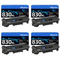 Cartucho de toner Nikame TN830XL preto, kit com 4 unidades, 3.500 páginas Cartucho de toner Nikame TN830XL preto, kit com 4 unidades, 3.500 páginas