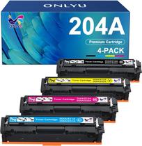 Cartucho de toner ONLYU compatível com HP 204 204A, pacote com 4