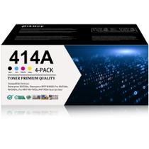 Cartucho de toner PikBey 414A compatível com HP M455dn, pacote com 4