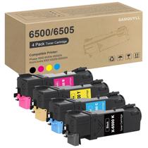 Cartucho de toner SANQUYLL 6500 6505, kit com 4 unidades, preto, ciano Cartucho de toner SANQUYLL 6500 6505, kit com 4 unidades, preto, ciano