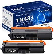 Cartucho de toner Snowflake TN-433BK TN433BK preto, pacote com 2