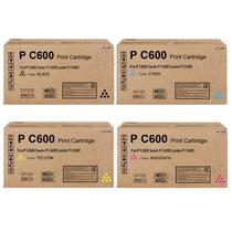 Cartucho de toner SPLENDIDCOLOR P C600 de alto rendimento, kit com 4 unidades