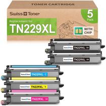 Cartucho de toner swiss toner TN229XL kit com 5 unidades BK/C/M/Y Cartucho de toner swiss toner TN229XL kit com 5 unidades BK/C/M/Y