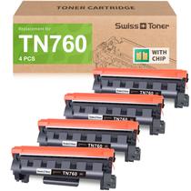Cartucho de Toner Swiss Toner TN760 Kit com 4 Unidades Alta Rendimento Preto Cartucho de Toner Swiss Toner TN760 Kit com 4 Unidades Alta Rendimento Preto
