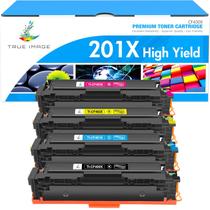 Cartucho de toner TRUE IMAGE 201X de alto rendimento, pacote com 4 unidades para HP