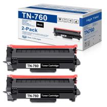 Cartucho de toner Twin Pack HIGCOR TN760 preto de alto rendimento