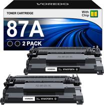 Cartucho de toner VOREDO CF287A 87A de alto rendimento, pacote com 2 unidades, preto
