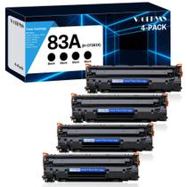 Cartucho de toner WOEBYAS 83A CF283A preto compatível com 4 unidades Cartucho de toner WOEBYAS 83A CF283A preto compatível com 4 unidades