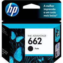 Cartucho HP 662 Preto Original CZ103AB DeskJet 2516/3516/3546/2546/1516/4646/2646 HP