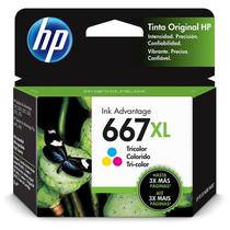 Cartucho HP 667XL Original 3YM80AL Cores p/ Deskjet 2376, 2776, 6476, 5076, 5276