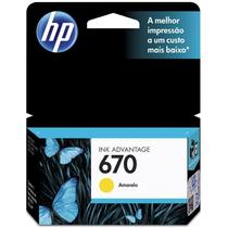 Cartucho HP 670 Original CZ116AB Amarelo p/ Deskjet 4615, 4625, 5525