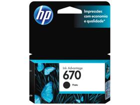 Cartucho HP 670 Preto CZ113AB 7,5ML
