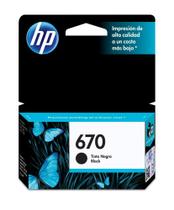 Cartucho HP 670 preto CZ113AB