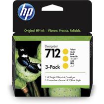 Cartucho HP 712 Amarelo 29ml Original Kit 3 Alto Rendimento para DesignJet 3ED79A