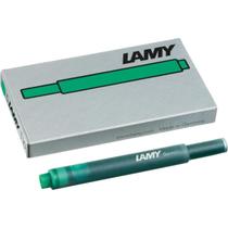 Cartucho Lamy T10 Para Caneta Tinteiro - Green - C/ 5 Refis