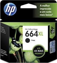 Cartucho Original HP 664xl Preto (F6V31AB) Para HP Deskjet 2136, 2676 664 xl