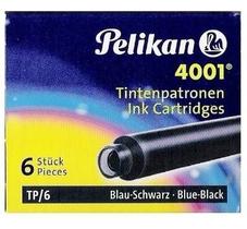 Cartucho Para Caneta Tinteiro Azul Preto Pelikan 4001 Tp/6 Cartucho Para Caneta Tinteiro Azul Preto Pelikan 4001 Tp/6