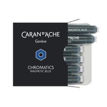 Cartucho para Caneta Tinteiro Caran d'Ache 849 Chromatics Magnetic Blue com 6 unidades 8021.149