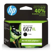 Cartucho Tinta HP 667XL Preto Original