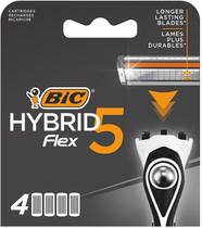 Cartuchos BIC Hybrid 5 Flex Paquete de 4 Recambios para Afeitar Hombre
