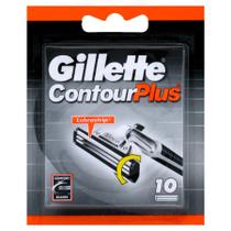 Cartuchos de barbear Gillette Contour Plus, pacote com 10 originais Cartuchos de barbear Gillette Contour Plus, pacote com 10 originais