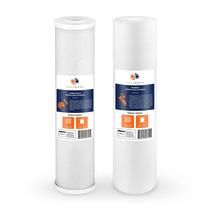 Cartuchos de filtro de água Aquaboon 20x11cm, conjunto de 2 de 5 mícrons