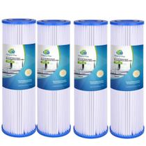 Cartuchos de filtro de água CFS, pacote com 4, poliéster plissado, 5 mícrons