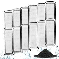 Cartuchos de filtro de aquário AQQA, pacote com 12 cartuchos de algodão e carbono Cartuchos de filtro de aquário AQQA, pacote com 12 cartuchos de algodão e carbono