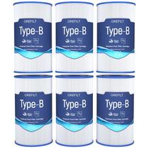 Cartuchos de filtro para piscina Grefilt Tipo B paquete de 6 para Intex 29005E