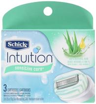 Cartuchos de recarga Razor Blade Schick Intuition Sensitive 3