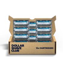 Cartuchos de Recarga Razor Dollar Shave Club - 12 Unidades com 6 Lâminas