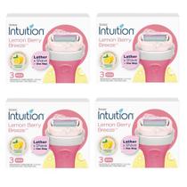 Cartuchos de recarga Razor Schick Intuition Lemon 12x4 para mulheres