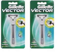 Cartuchos de Reposição Gillette Vector Compatíveis com Atra Plus 2 Unidades