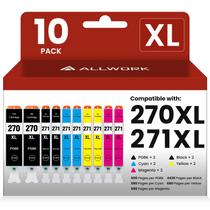 Cartuchos de tinta ALLWORK PGI270XL CLI271XL, pacote com 10