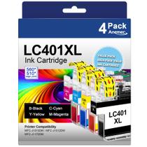 Cartuchos de tinta Anemec LC401XL de alto rendimento para impressora Brother