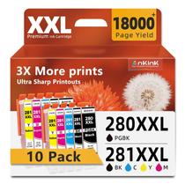 Cartuchos de Tinta Ankink 280XXL 281XXL Kit com 10 Peças de Reposição
