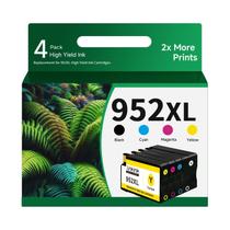 Cartuchos de tinta Ankink 952XL Black Color Combo, pacote com 4 unidades HP 952 XL