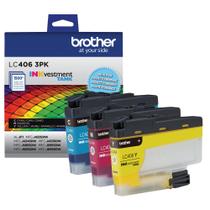 Cartuchos de tinta Brother LC4063PK Standard Yield CMY, pacote com 3