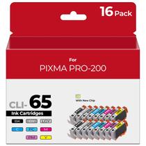 Cartuchos de tinta CLI-65 para impressora Canon PIXMA PRO 200 - pacote com 16