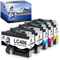 Cartuchos de Tinta Compatíveis DOUBLE D LC406 para Impressora Brother LC406 LC406XL MFC-J4335DW MFC-J4345DW MFC-J4535DW MFC-J5955DW MFC-J6955DW MFC-J5855DW (2BK/C/M/Y, Pacote com 5)